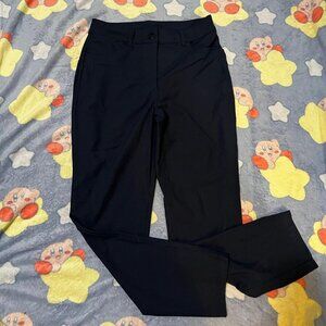 Navy blue Lululemon straight-leg city trek trouser pants